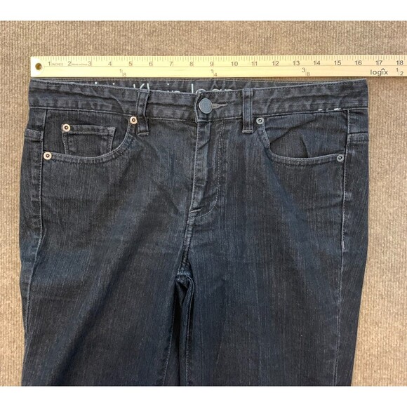 Calvin Klein Jeans Womens 8 Bootcut Mid Rise Black Flared Stretch Denim - Picture 4 of 8